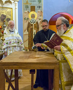 Revesting Altar Table